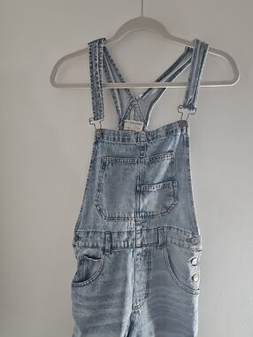 We The Free Light Blue Denim Short'alls